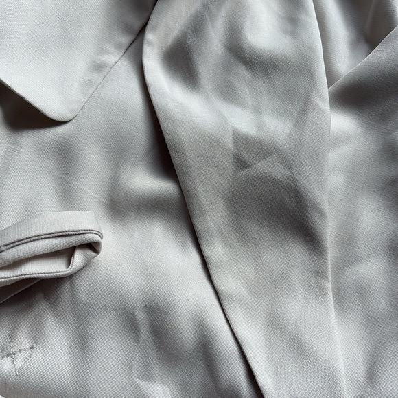 H&M Women’s Beige Trench Coat Long Belted Drape Front Jacket, Lightweight Layer - Picture 4 of 10